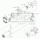 6520-2205023 (KV180-57x152) Фланец-вилка (4 отв. Dподш.=57мм) карданного вала МАЗ, АМАЗ, КамАЗ, КрАЗ, Урал, БелАЗ, ж/д_техника КМК